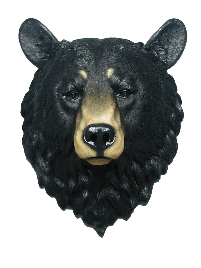 teddy bear head wall mount