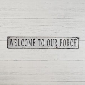 Welcome Porch Tin Sign