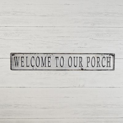 Welcome Porch Tin Sign