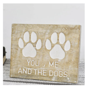 Paw Print Carved Plaque