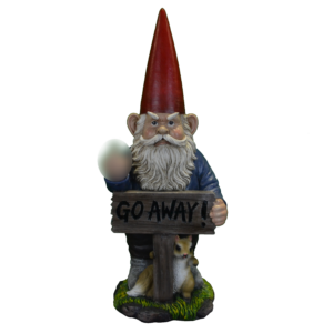 'Go Away' Garden Gnome