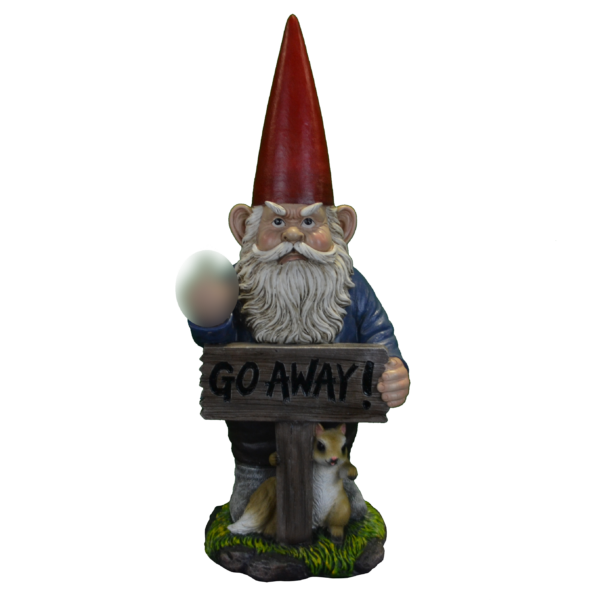 'Go Away' Garden Gnome