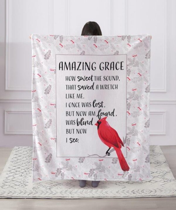 Amazing Grace Cardinal Throw Blanket