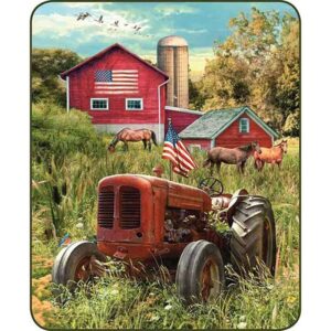 Patriotic Tractor Queen Blanket