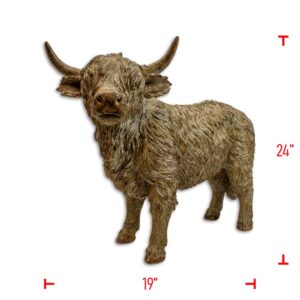 25" Gray Highland Cow