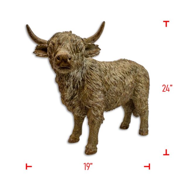 25" Gray Highland Cow