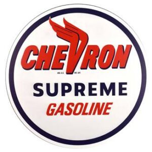 31" Chevron Gasoline Metal Sign