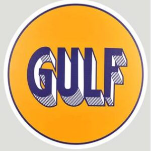 31" GULF Metal Sign